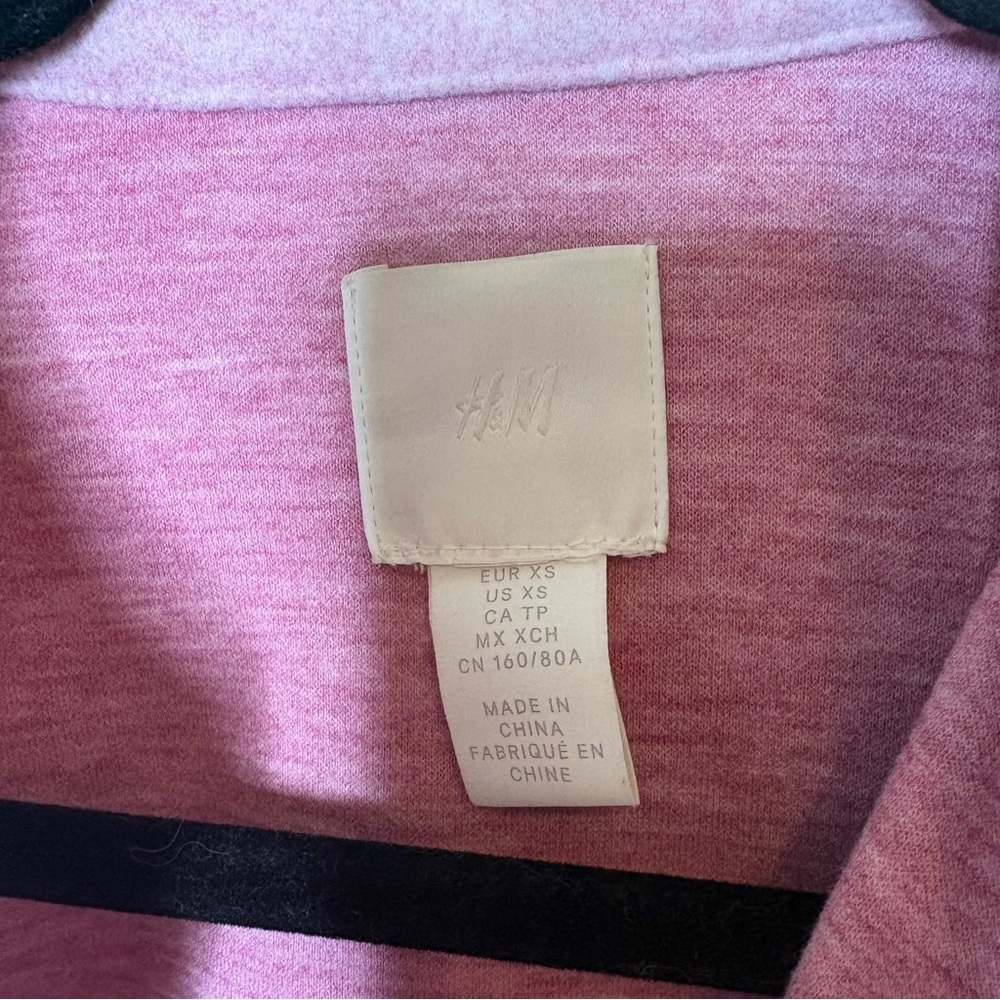 H&M Light Pink Button-Up Shacket Jacket Size XS - Picture 3 of 6